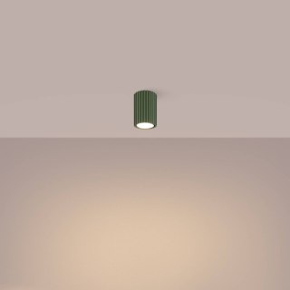 PLAFON LAMPA SUFITOWA REFLEKTOR TUBA SPOT KARBON 10 zielony oliwkowy