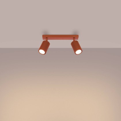 PLAFON LAMPA SUFITOWA REFLEKTOR LISTWA KARBON 2 ochra czerwona