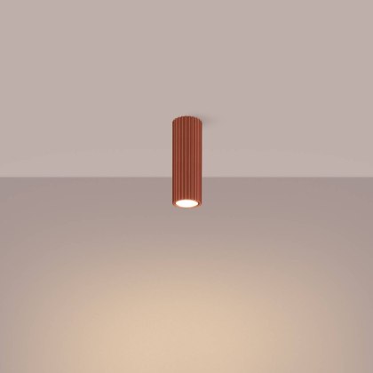 PLAFON LAMPA SUFITOWA REFLEKTOR TUBA SPOT KARBON 20 ochra czerwona