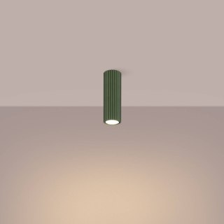 PLAFON LAMPA SUFITOWA REFLEKTOR TUBA SPOT KARBON 20 zielony oliwkowy