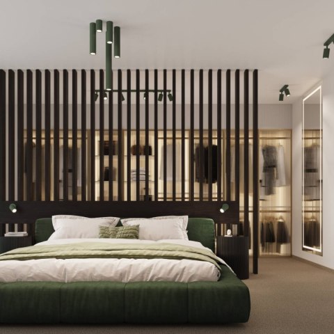 PLAFON LAMPA SUFITOWA REFLEKTOR TUBA SPOT KARBON 20 zielony oliwkowy