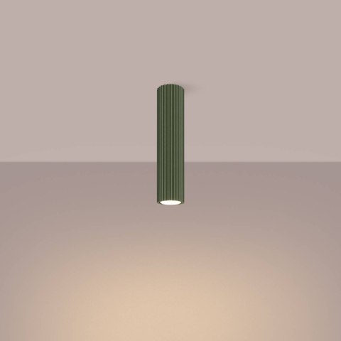 PLAFON LAMPA SUFITOWA REFLEKTOR TUBA SPOT KARBON 30 zielony oliwkowy