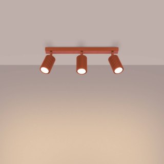 PLAFON LAMPA SUFITOWA REFLEKTOR LISTWA KARBON 3L ochra czerwona