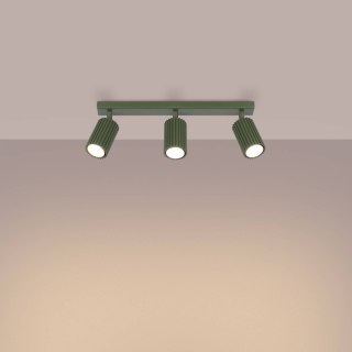 PLAFON LAMPA SUFITOWA REFLEKTOR LISTWA KARBON 3L zielony oliwkowy