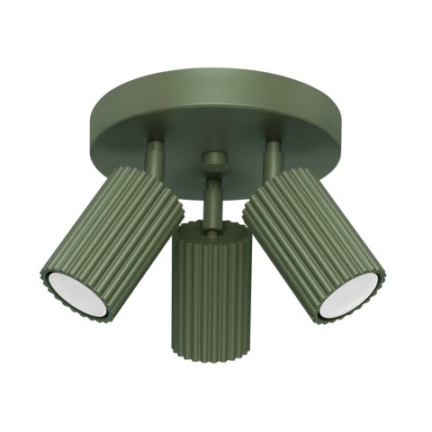 PLAFON LAMPA SUFITOWA REFLEKTOR KARBON 3P zielony oliwkowy