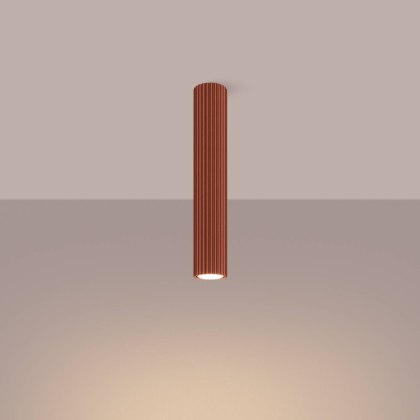 PLAFON LAMPA SUFITOWA REFLEKTOR TUBA SPOT KARBON 40 ochra czerwona