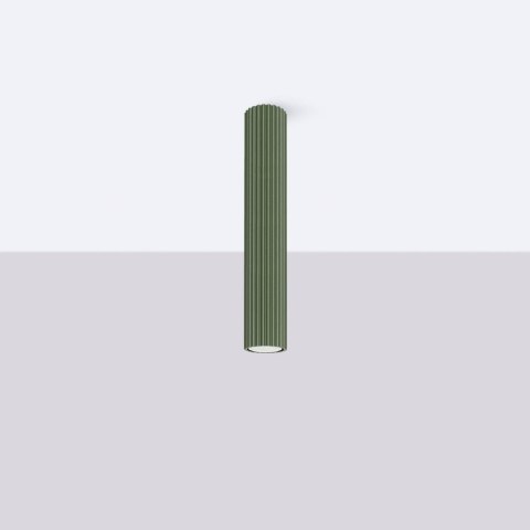 PLAFON LAMPA SUFITOWA REFLEKTOR TUBA SPOT KARBON 40 zielony oliwkowy