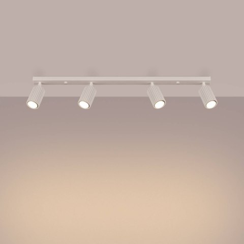 PLAFON LAMPA SUFITOWA REFLEKTOR SOLLUX  KARBON 4L beżowy