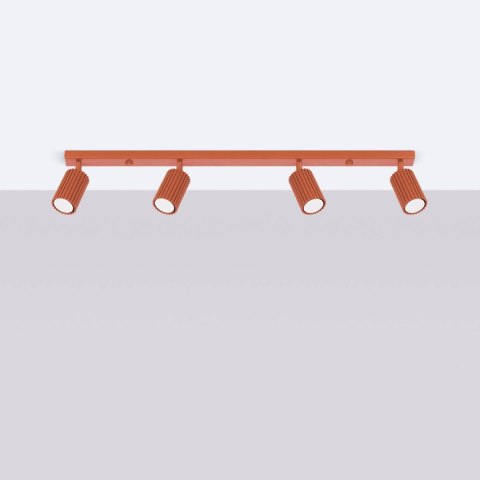 PLAFON LAMPA SUFITOWA REFLEKTOR LISTWA KARBON 4L ochra czerwona