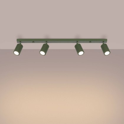 PLAFON LAMPA SUFITOWA REFLEKTOR LISTWA KARBON 4L zielony oliwkowy