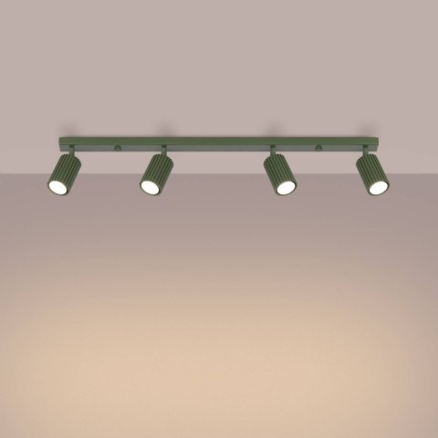 PLAFON LAMPA SUFITOWA REFLEKTOR LISTWA KARBON 4L zielony oliwkowy