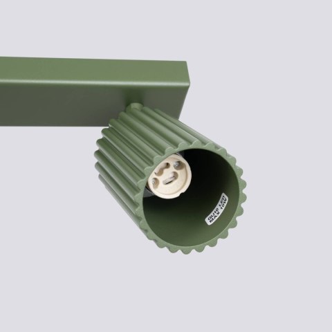 PLAFON LAMPA SUFITOWA REFLEKTOR LISTWA KARBON 4L zielony oliwkowy