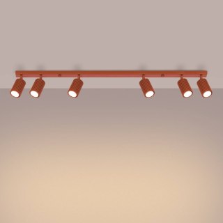 PLAFON LAMPA SUFITOWA REFLEKTOR SOLLUX KARBON 6L ochra czerwona