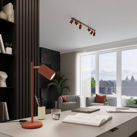 PLAFON LAMPA SUFITOWA REFLEKTOR SOLLUX KARBON 6L ochra czerwona