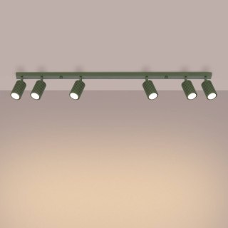 PLAFON LAMPA SUFITOWA REFLEKTOR SOLLUX  KARBON 6L zielony oliwkowy