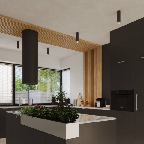 Plafon NERO 12,5 czarny/chrom