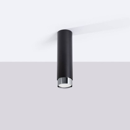 Sollux Lighting Plafon NERO 22,5 czarny/chrom