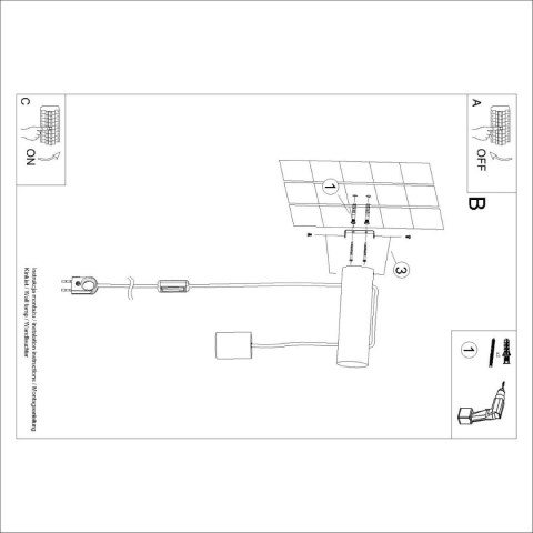 Kinkiet NIMBI E27 z włącznikiem