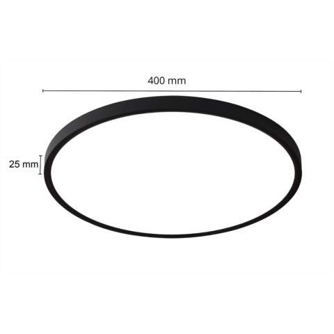 Plafon California 40 cm czarny LED CCT Light Prestige