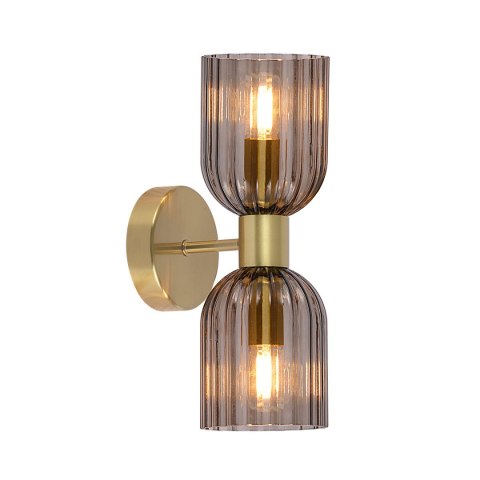 Podwójny kinkiet Piega dymny 2xE14 Light Prestige