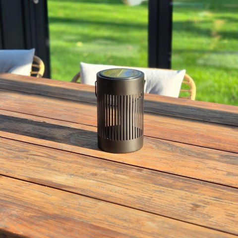 SOLAR LED TABLE LAMPHOLDER METAL+BLACK BODY D120*H200