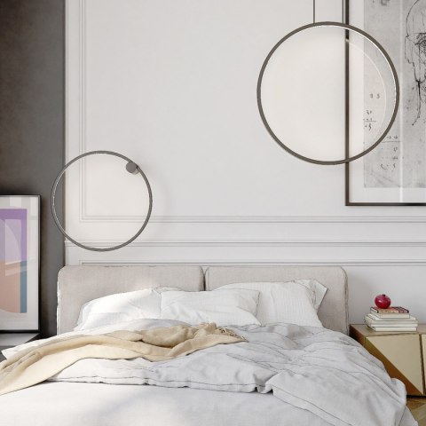 Lampa wisząca Mirror L czarna IP44 LED CCT Light Prestige