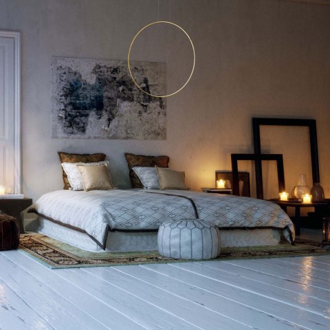 Lampa wisząca Mirror L złota IP44 LED CCT Light Prestige