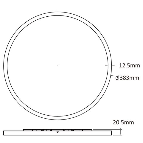 Plafon Pryzma 38 cm biały LED CCT Light Prestige