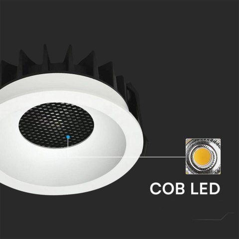 18W LED HONEY COMB DOWNLIGHT BRIDGELUX CHIP CCT:3IN1 WHITE RING + BLACK HEATING