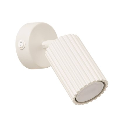 LAMPA ŚCIENNA Kinkiet KARBON beżowy z włącznikiem