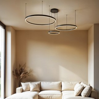 Lampa wisząca Monza okręgi 110W czarna AZ134