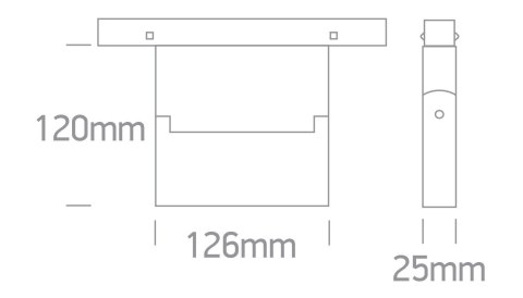 MILA 126 czarny LED 3000K 10W 800lm