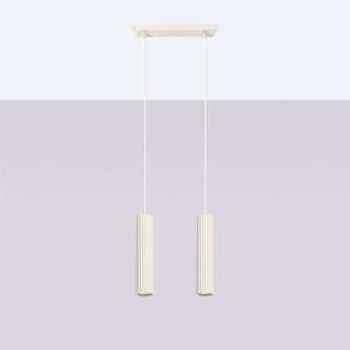 Sollux Lighting Lampa wisząca KARBON 2 beżowy