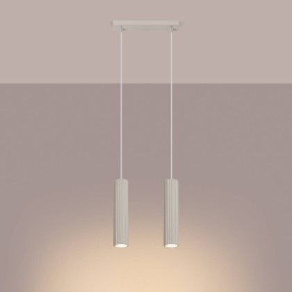 ŻYRANDOL LAMPA SUFITOWA Lampa wisząca KARBON 2 beżowy