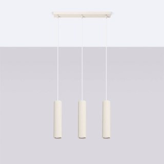 Sollux Lighting Lampa wisząca KARBON 3L beżowy