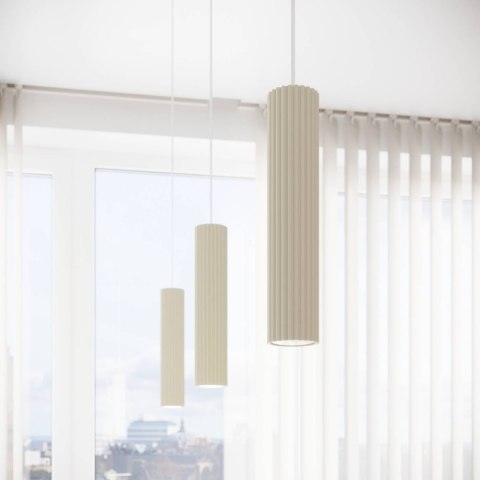 ŻYRANDOL LAMPA SUFITOWA Lampa wisząca KARBON 3L beżowy