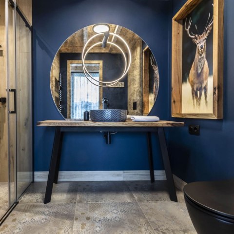 Kinkiet Mirror L czarny IP44 LED CCT Light Prestige