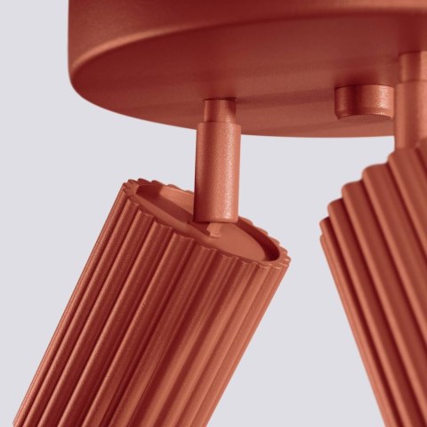 PLAFON LAMPA SUFITOWA REFLEKTOR KARBON 3P ochra czerwona