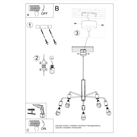 Żyrandol DUOMO 5 Sollux