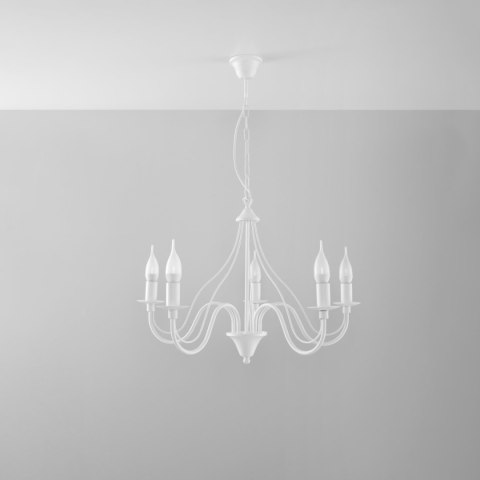 Żyrandol MINERWA 5 biały Sollux