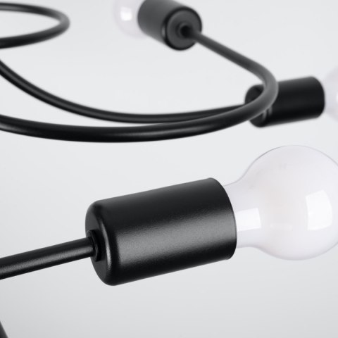 Żyrandol LEVAR 8 czarny Sollux