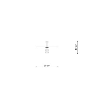 Kinkiet / Plafon SIRKEL 30 czarny