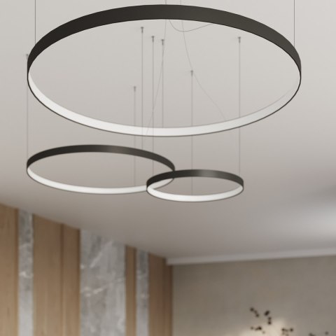 Żyrandol RIO 78 czarny LED 4000K