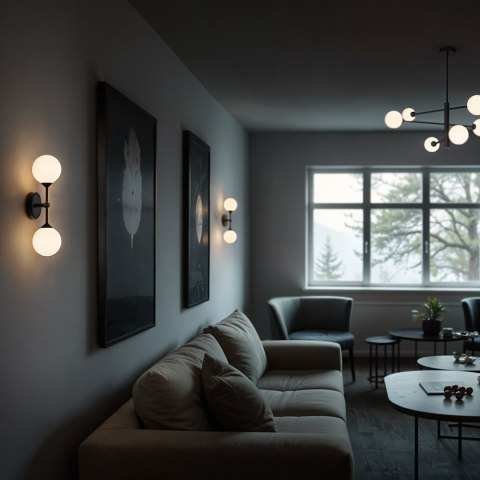 Lampa Dekoracyjna AM201 6xG9 Czarna