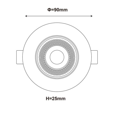 Ruchome oczko podtynkowe Plus białe LED CCT Light Prestige