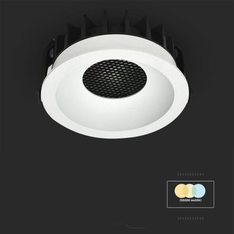 18W LED HONEY COMB DOWNLIGHT BRIDGELUX CHIP CCT:3IN1 WHITE RING + BLACK HEATING