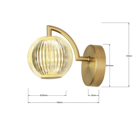 Kinkiet Brillant złoty LED CCT Light Prestige