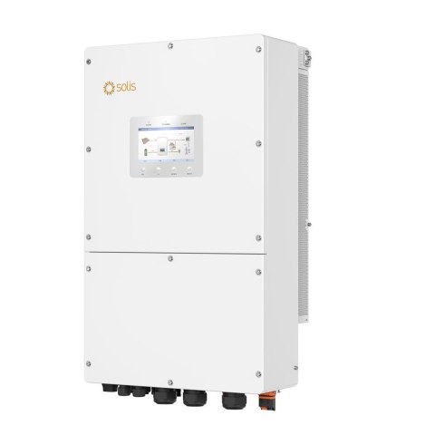 Inverter Fotovoltaico Alta Tensione Solis Trifase Ibrido On-Grid/Off-Grid 50kW, Quadruplo MPPT, Schermo LCD, WiFi Meter e TA Inc