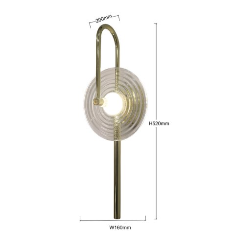 Kinkiet Plato transparentny LED CCT Light Prestige