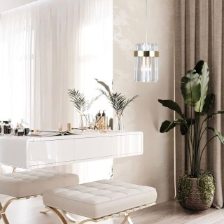 Lampa wisząca Vetro 1 złota 1xE14 Light Prestige